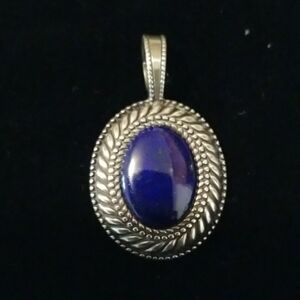 Carolyn Pollak Silver Pendant with Lapis stone